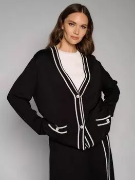 Кардиган с контрастными полосками ELEGANZZA