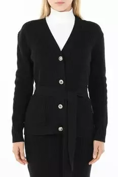 Кардиган с поясом в рубчик Auranna