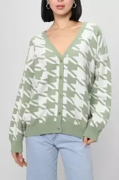 Кардиган с принтом гусиная лапка Perspective