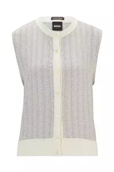 Кардиган шерстяной без рукавов BOSS