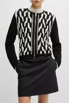 Кардиган шерстяной на молнии BOSS