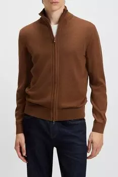 Кардиган шерстяной на молнии BOSS