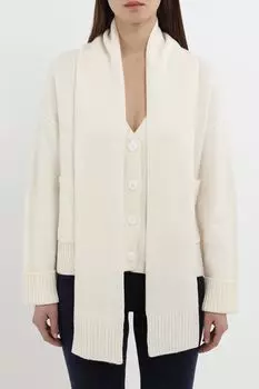 Кардиган шерстяной с шарфом SABRINA SCALA