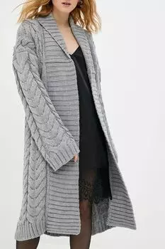 Кардиган шерстяной текстурный удлиненного кроя KSI KSI