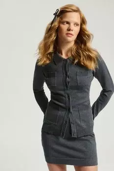 Кардиган трикотажный с карманами Nume