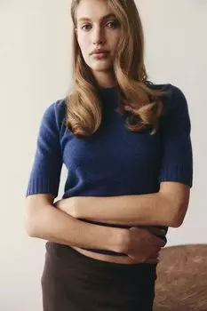 Кашемировый джемпер с рукавом до локтя Dasha Phi