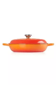Кастрюля низкая 30 см Огненная лава Le Creuset