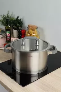 Кастрюля со стеклянной крышкой Leona Nadoba