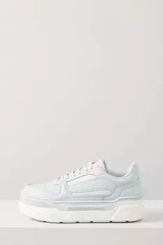 Кеды кожаные на высокой подошве Ea7