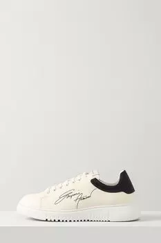 Кеды кожаные с принтом EMPORIO ARMANI