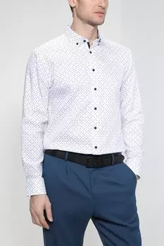 Классическая сорочка с мелким принтом Olymp