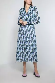 Классическое платье миди с принтом Emme Marella