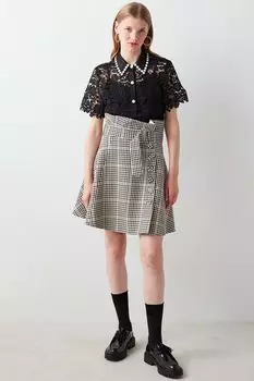 Клетчатая юбка из вискозы Ipekyol