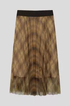 Клетчатая юбка-плиссе на эластичном поясе Silver Spoon Life