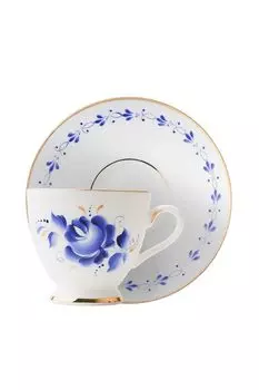 Кофейная пара из фарфора с принтом Триумф Объединение «Гжель»