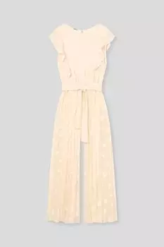 Комбинезон брючный без рукавов с оборками IDO