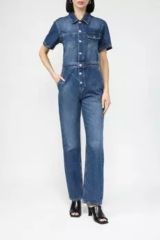 Комбинезон джинсовый с эффектом потертости COLORPLAY