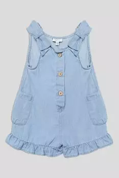 Комбинезон джинсовый с рюшами и карманами Fagottino