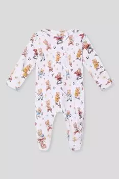 Комбинезон хлопковый на молнии с принтом Aspaya