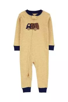 Комбинезон хлопковый на молнии с принтом Carter's