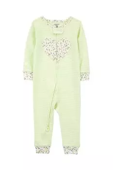 Комбинезон хлопковый на молнии с принтом Carter's