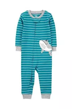 Комбинезон хлопковый на молнии с принтом кит Carter's