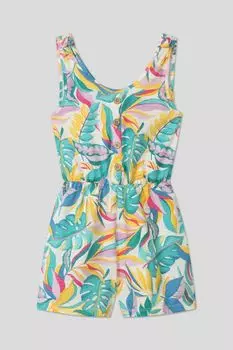 Комбинезон на лямках с цветочным принтом Mayoral