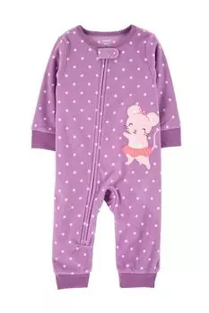 Комбинезон на молнии флисовый в горошек Carter's