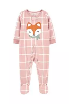Комбинезон на молнии в клетку с принтом лиса Carter's