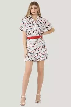 Комбинезон на пуговицах с принтом Paola Ray