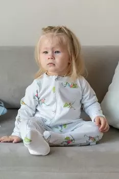 Комбинезон-слип хлопковый с принтом Aspaya