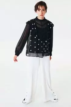 Комбинированная блуза с вышивкой Twist