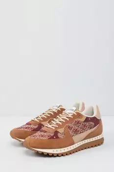 Комбинированные кроссовки из замши Vanya Guess