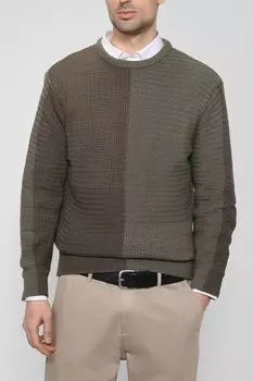 Комбинированный джемпер из хлопка Loft