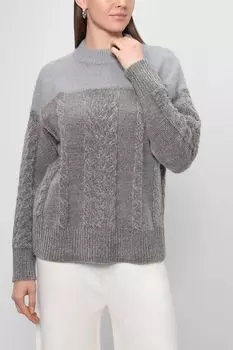 Комбинированный свитер с косами Ipekyol