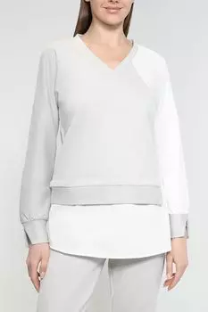 Комбинированный свитшот из хлопка QUO