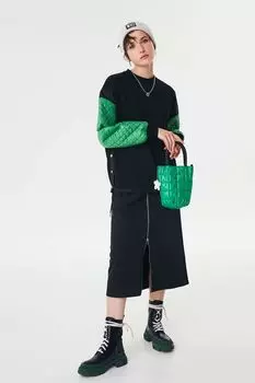 Комбинированный свитшот на кулиске Twist