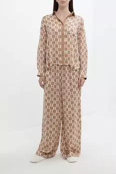 Комплект домашний из рубашки и брюк с принтом Dkny