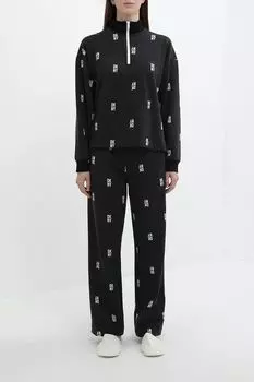 Комплект домашний из толстовки и брюк с принтом Dkny