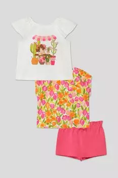 Комплект хлопковый из 2 футболок и шорт Mayoral