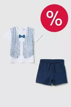 Комплект хлопковый из футболка и шорт Fagottino
