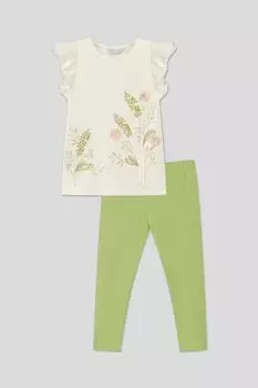 Комплект хлопковый из футболки и легинсов Mayoral