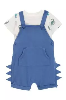 Комплект хлопковый из футболки и полукомбинезона Carter's