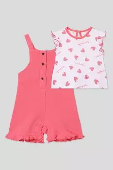 Комплект хлопковый из футболки и полукомбинезона Ysabel Mora