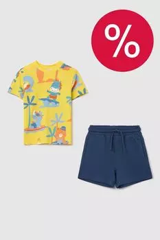 Комплект хлопковый из футболки и шорт Fagottino