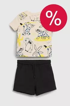 Комплект хлопковый из футболки и шорт Fagottino