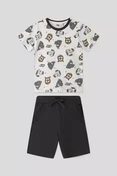 Комплект хлопковый из футболки и шорт IDO