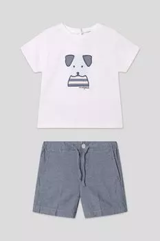 Комплект хлопковый из футболки и шорт Mayoral