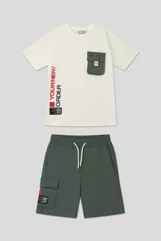 Комплект хлопковый из футболки и шорт Nukutavake