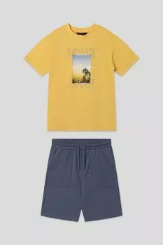 Комплект хлопковый из футболки и шорт Nukutavake